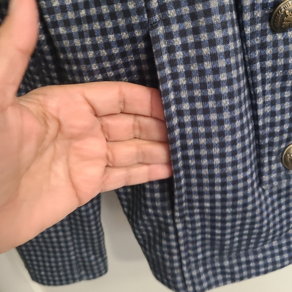 Tommy Hilfiger Fashion Stylish Comfy Trendy Travel Plaid Blue/ Gray Jacket Sz M - Picture 5 of 7
